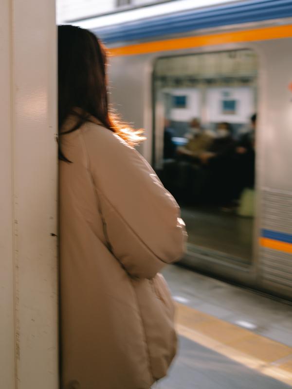 A train arriving at the platform